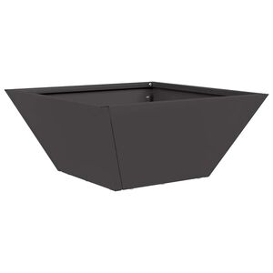 vidaXL Doniczka ogrodowa Czarny 35 x 35 x 15 cm Stal zimnogięta