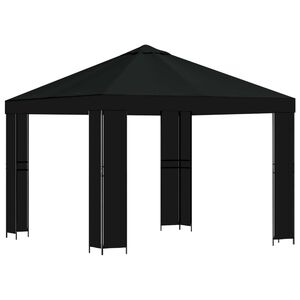 vidaXL Altana 3 x 3 m Czarny Poliester i Stal 190 gsm