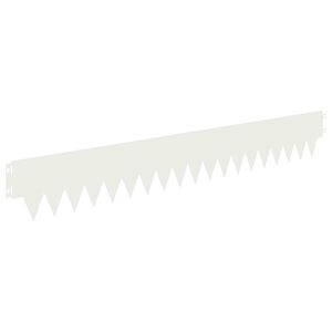 vidaXL Krawężnik do trawnika 50 szt. 103 x 15 cm Stal Biały