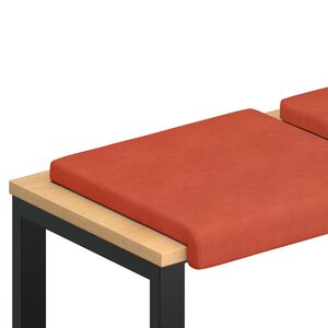 vidaXL Poduszka na ławkę 4 szt. sztruks Czerwono-pomarańczowy