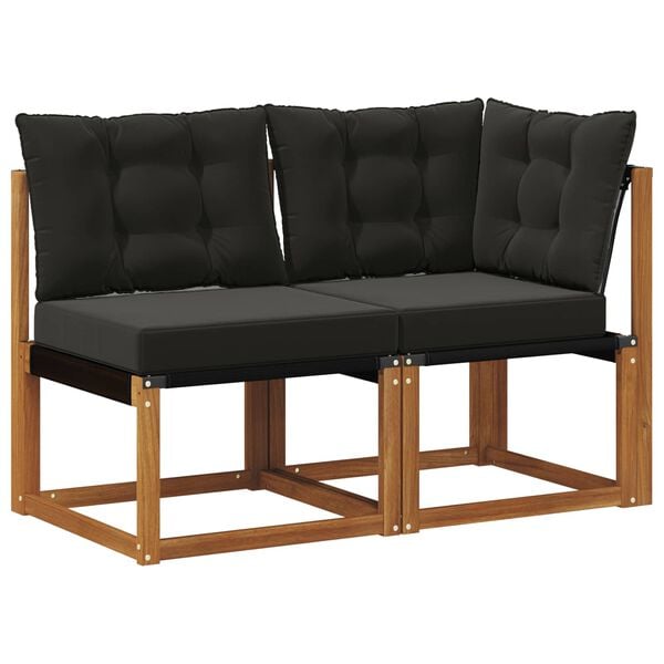 vidaXL Modułowa sofa na zewnątrz z poduszką 2 Sztuka Naturalny