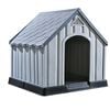 vidaXL Buda dla psa, szara, 92x87x91 cm, plastikowa