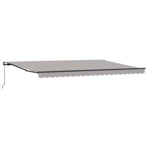 vidaXL Markiza wysuwana jasnoszary 500 &times; 300 cm Poliester i aluminium