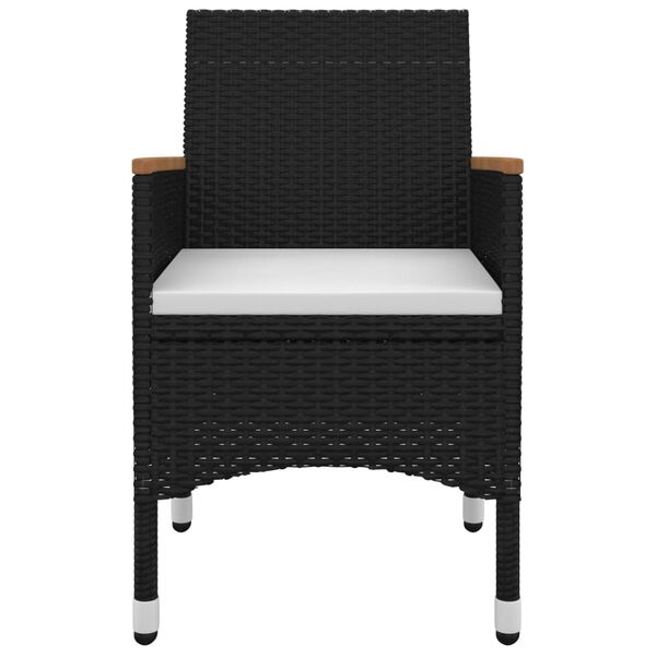 vidaXL 5-cz. zestaw mebli ogrodowych z poduszkami, rattan PE i szkło