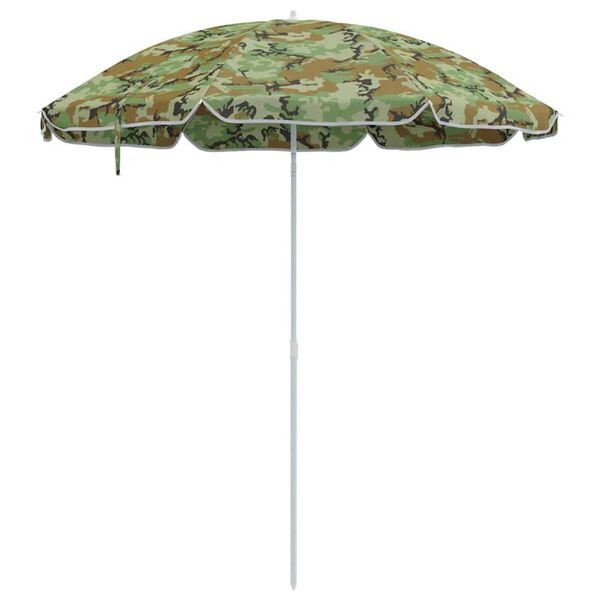 vidaXL Parasol plażowy Zielony 263 x 263 x 272 cm Poliester i Metal