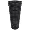 vidaXL Donica z pojemnikiem wewnętrznym, antracyt, 18/45 L, PP, prążki