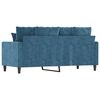 vidaXL Sofa 2-osobowa, niebieski, 140 cm, tapicerowana aksamitem