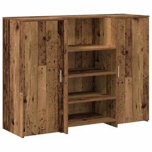 vidaXL Biurko recepcyjne Stare drewno 135x50x103,5 cm Drewno klejone