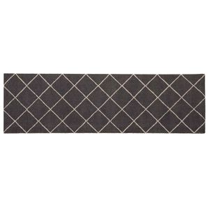 vidaXL Dywan kuchenny Antracytowa krata 150 x 45 cm 100% poliamid