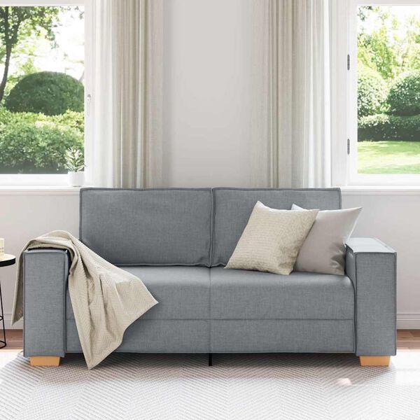 vidaXL Sofa 2-osobowa Jasnoszara 180x78x84 cm Tkanina