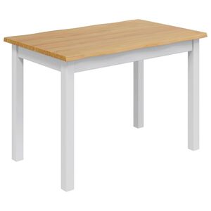 VidaXL St&oacute;ł jadalny EKAI Biały 112 x 70 x 76,5 cm Lite drewno sosnowe