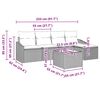 vidaXL Zestaw Sof z poduszką 6 pcs Jasnoszary polirattan