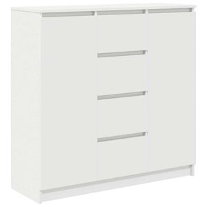vidaXL Komoda z szufladami Biała 100,5x35x98,5 cm Drewno klejone
