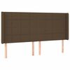 vidaXL Ł&oacute;żko kontynentalne z materacem, brązowe, 200x200 cm, tkanina
