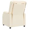 vidaXL Fotel masujący, kremowy, obity sztuczną skórą