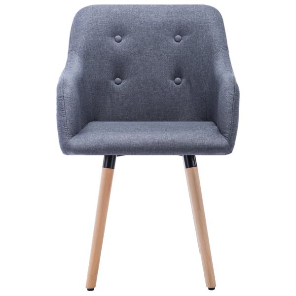 vidaXL Krzesła stołowe, 2 szt., ciemnoszare, obite tkaniną