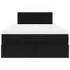 vidaXL Rama łóżka otomana z materacem, czarna, 120x200 cm, aksamit