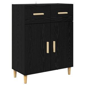 vidaXL Bufet Czarny dąb 34 x 69.5 x 89 cm Drewno inżynieryjne