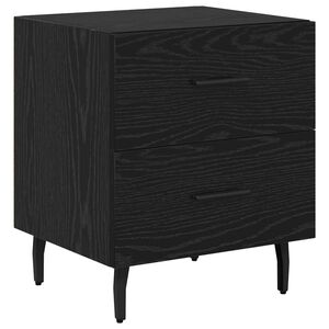vidaXL Szafka Nocna Czarny Dąb 40 x 35 x 47,5 cm Drewno inżynieryjne