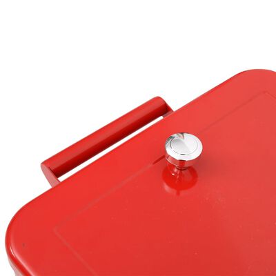 vidaXL Wózek chłodniczy na kółkach, czerwony, 92x43x89 cm