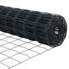 vidaXL Ogrodzenie z słupkiem Szary 0,6 x 10 m Stal i PVC