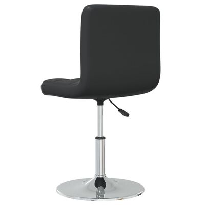 vidaXL Krzesło stołowe, czarne, obite sztuczną skórą