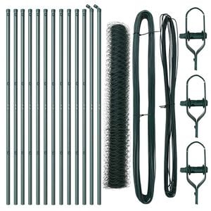 vidaXL Sześcioramienna podstawa ogrodzenia 25 x 1 m Stal pokryta PVC