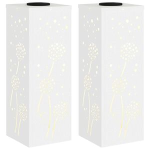 vidaXL Słoneczna LED lampa na ścieżkę 2 szt. Ciepła biel