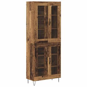 vidaXL Highboard Stare drewno 69,5 x 34 x 90 cm Drewno inżynieryjne