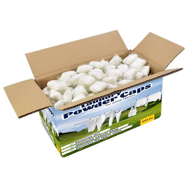 vidaXL Kapsułki do prania białych tkanin, 200 szt.