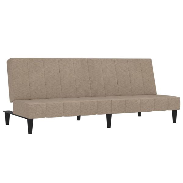 vidaXL 2- osobowa sofa rozkładana, kolor taupe, obita mikrofibrą