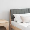 vidaXL Tapicerowane wezgłowie Ciemnoszary 140 cm Lite drewno sosnowe
