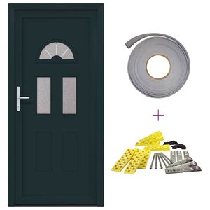 vidaXL Drzwi wejściowe, białe, 98x208 cm, PVC