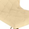 vidaXL Obrotowe krzesła stołowe, 4 szt., kremowe, obite aksamitem