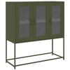 vidaXL Szafka, oliwkowa, 100,5x39x107 cm, stal walcowana na zimno