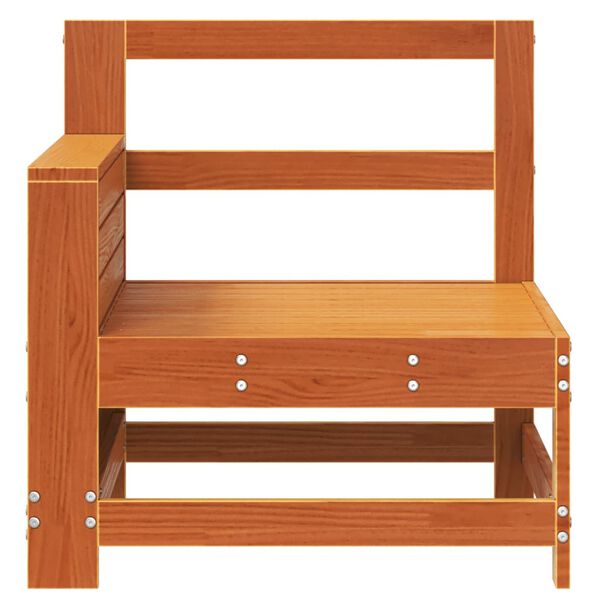 vidaXL Siedzisko ogrodowe z podłokietnikiem, woskowy brąz, 69x62x70,5