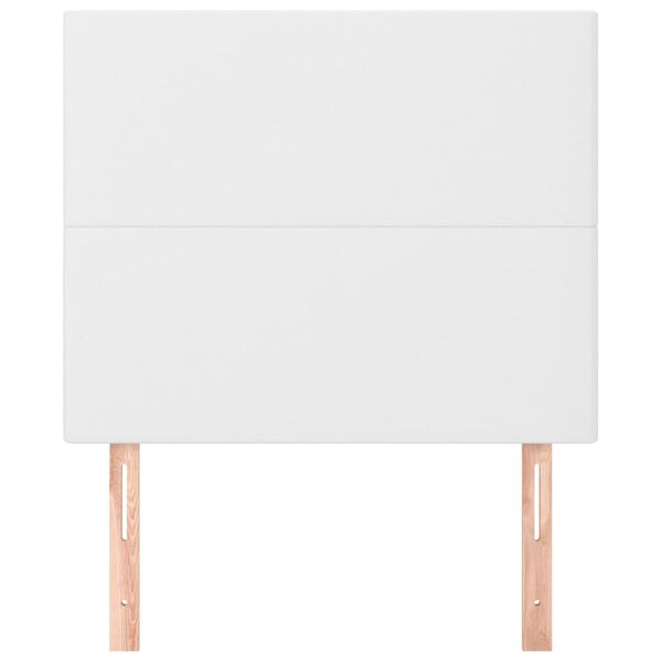vidaXL Zagł&oacute;wek biały 80x5x118/128 cm sk&oacute;ra ekologiczna