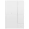 vidaXL Szafa 3-drzwiowa, wysoki połysk, biała, 120x50x180 cm