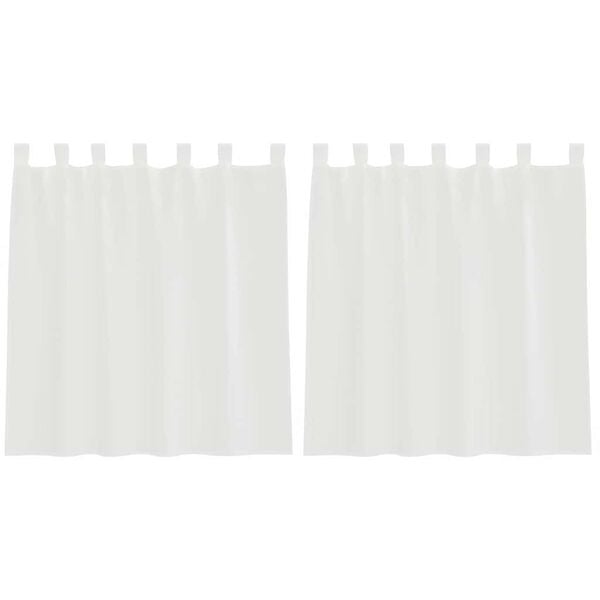 vidaXL Zasłony woalowe z pętelkami 2 szt. Białe 140x140 cm