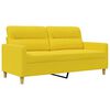 vidaXL Sofa 2-osobowa, jasnoż&oacute;łta, 140 cm, tapicerowana tkaniną