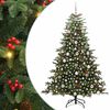 vidaXL Sztuczna choinka z podstawą Zielony 180 cm PVC, Metal i Plastik