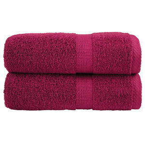 vidaXL Ręczniki toaletowe Premium, SOLUND 2 szt. Bordeaux 30x30cm 600 g/m&sup2;