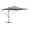 vidaXL Parasol plażowy Ciemnoszary 286 x 285 x 270 cm Aluminium