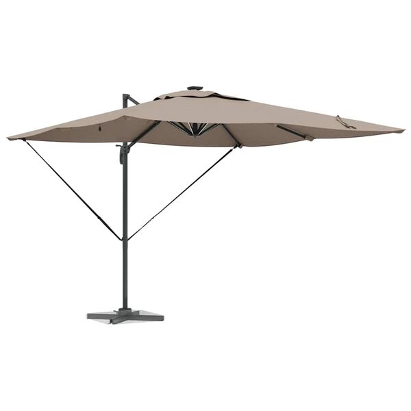 vidaXL Parasol plażowy Ciemnoszary 286 x 285 x 270 cm Aluminium