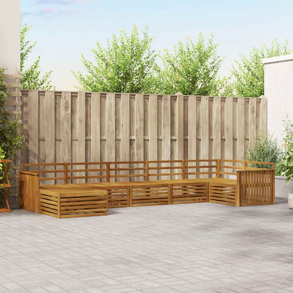 vidaXL Zestawy sof 7 pcs Naturalny Lite Drewno Akacji