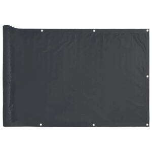 vidaXL Osłona balkonowa, antracytowa, 400x75 cm, PVC