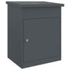 vidaXL Skrzynka na przesyłki Z blokadą Antracyt 47.5 x 38 x 59 cm Stal