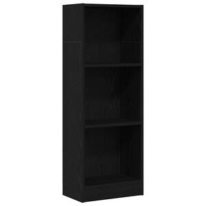 vidaXL Regał biblioteczny Czarny Dąb 40x24x109 cm Drewno klejone