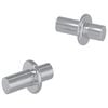 vidaXL Wieszak na p&oacute;łki 2 szt. Srebrny 8,6 x 8,6 x 14,6 mm Stal