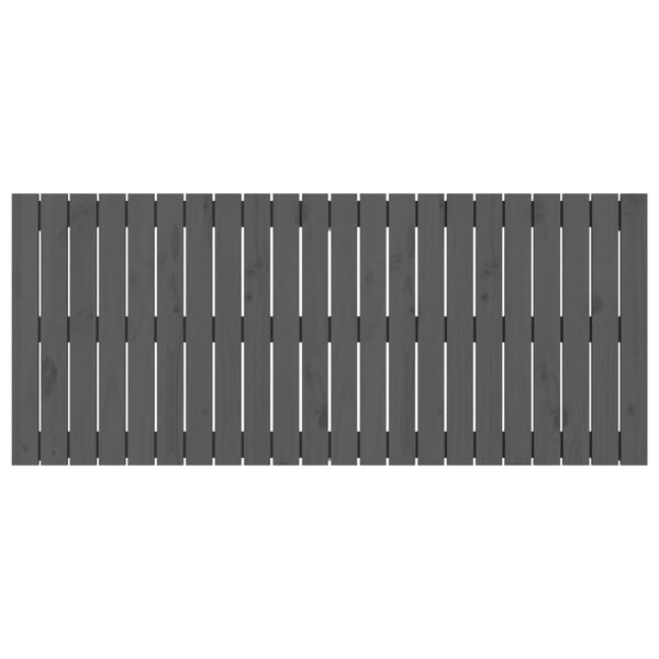 vidaXL Wezgłowie ł&oacute;żka, szare, 140x3x60 cm, lite drewno sosnowe